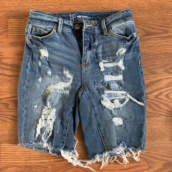 Mid Rise Bermuda Shorts - Picture 1 of 4